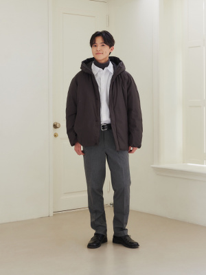 UNIQLO U PUFFTECH VOLUME PARKA S ダークグレー PUFFTECH Parka | UNIQLO US
