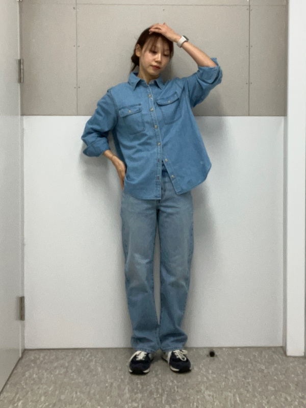uniqlo denim long sleeve shirt dress Women's Denim A Line Long Sleeve Shirt Dress