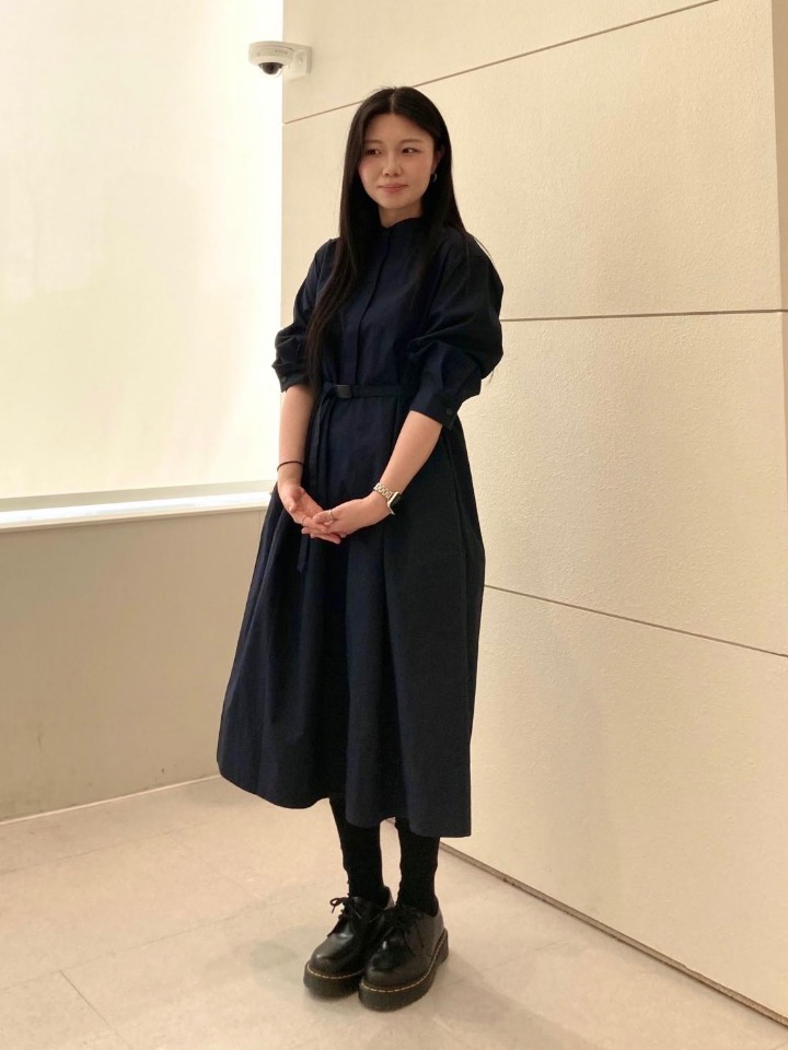 ワンピース Cotton Voile Check Volume Sleeve Dress Check styling ideas for「Cotton Volume Sleeve Dress」| UNIQLO TH