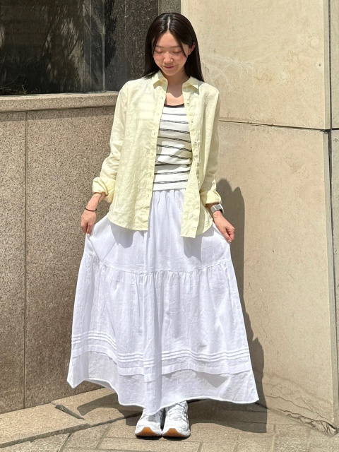 유니클로 스태프가 추천하는 여성 리넨 셔츠 스타일링