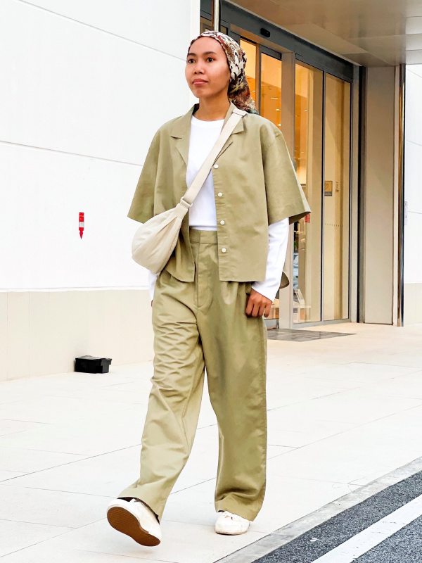 Check styling ideas for「Linen Blend Tucked Wide Pants、AIRism