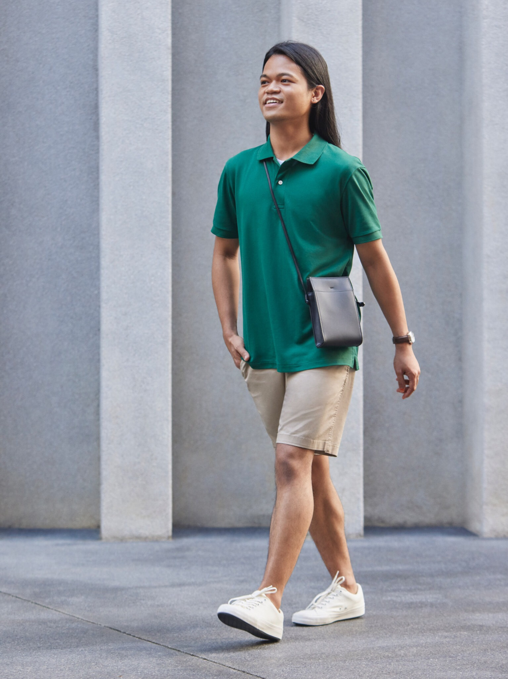 Check styling ideas for「Dry Pique Short Sleeve Polo Shirt