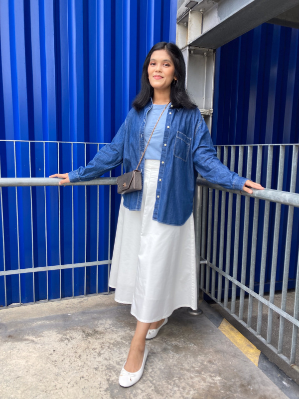 uniqlo denim shirt women's