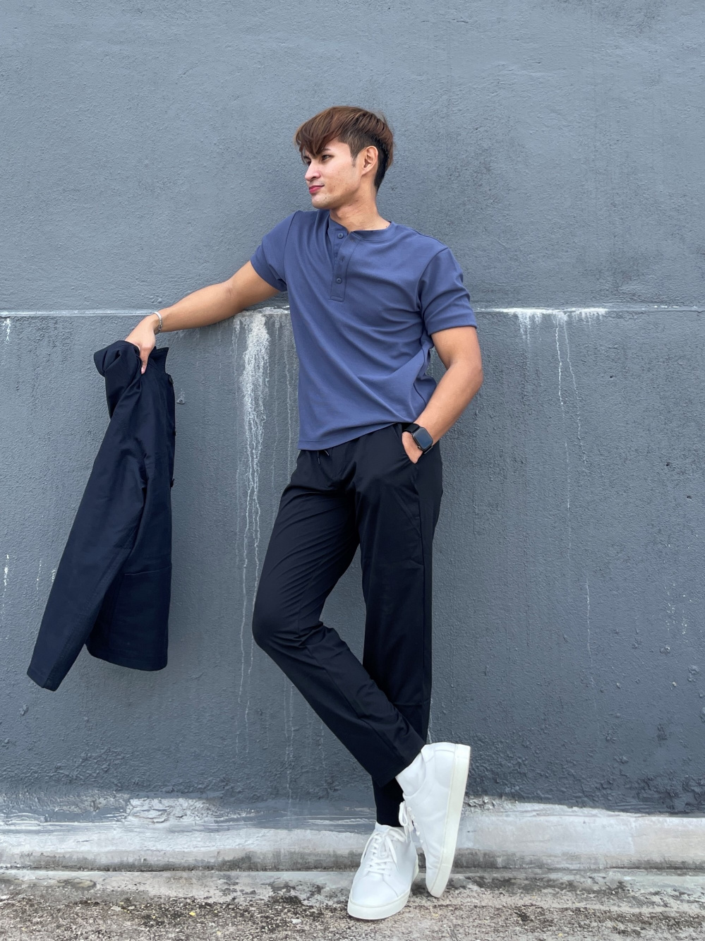 Check styling ideas for「Dry Pique Short Sleeve Polo Shirt、Ultra Stretch  Active Tapered Pants」