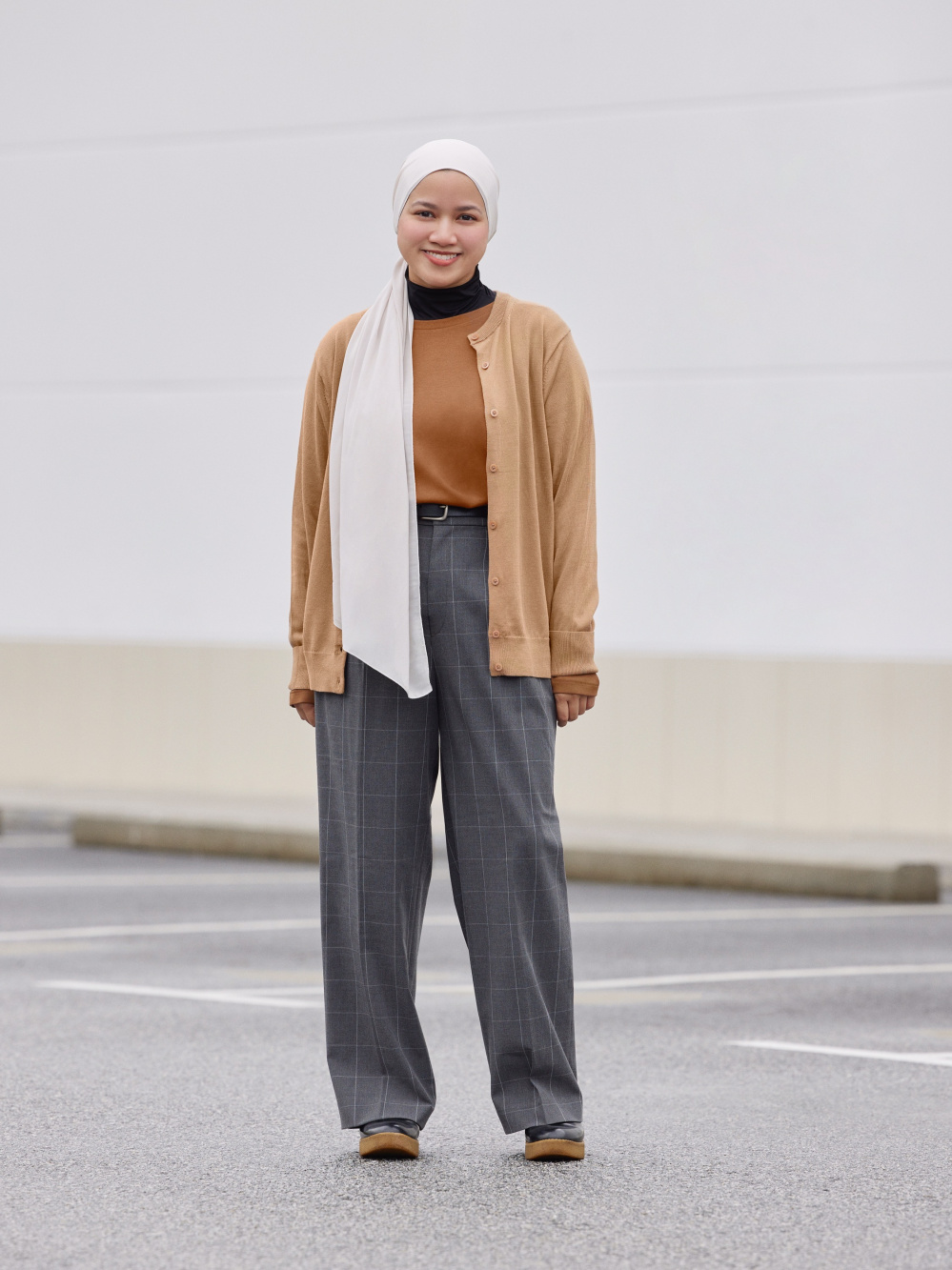 Check styling ideas for「Pleated Wide Pants (Windowpane)」