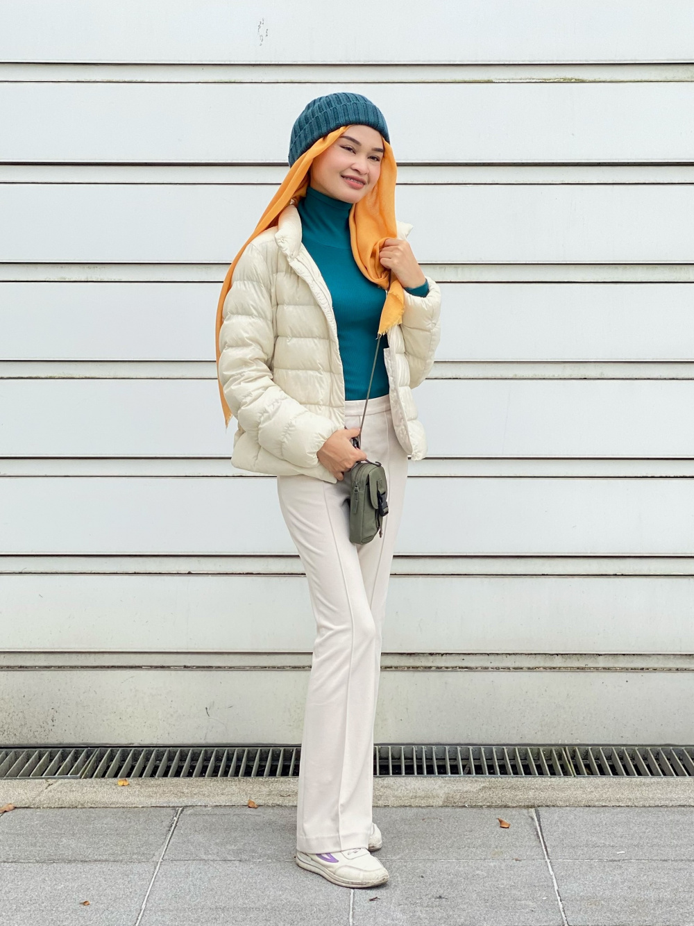 Check styling ideas for「Easy Flared Leggings Trousers、2 WAY