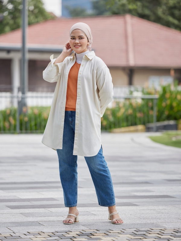 white christmas dresses Denim A-Line Shirt Dress Small main image 0