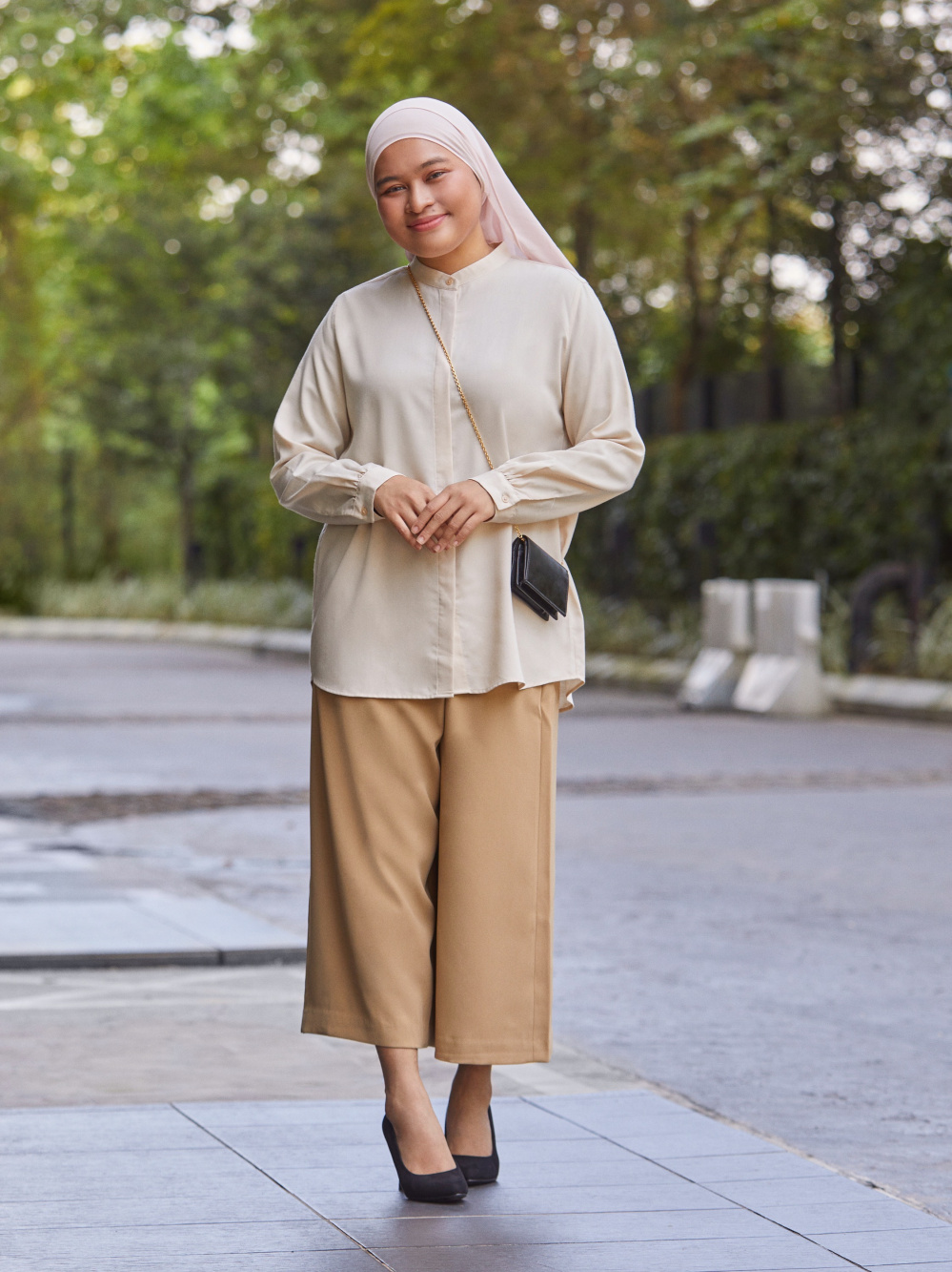 Check styling ideas for Drape Skirt Pants UNIQLO SG