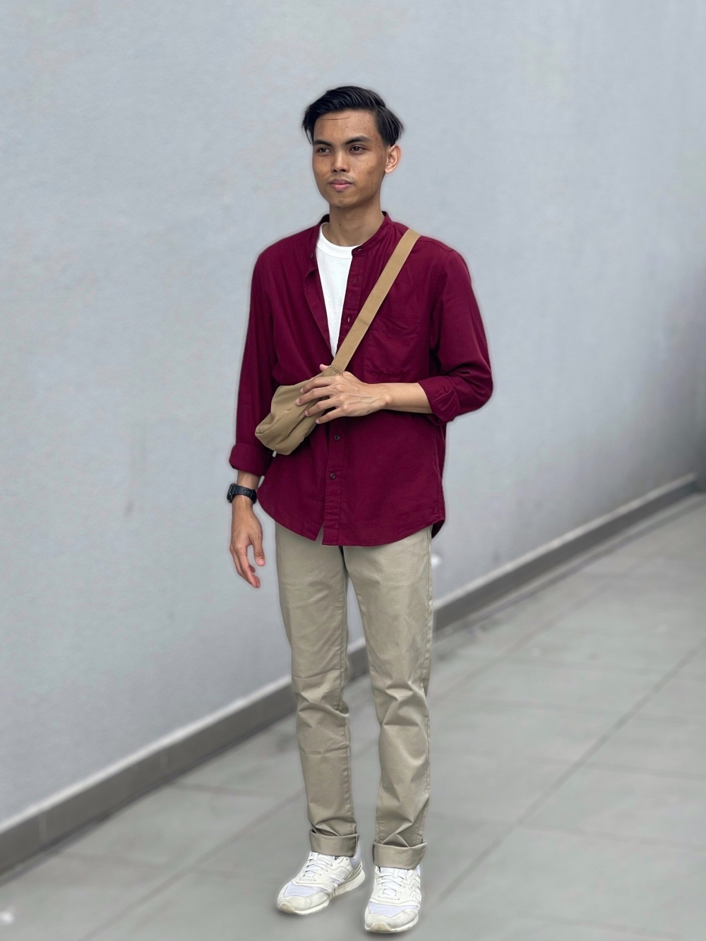 Maroon chinos outlet outfit