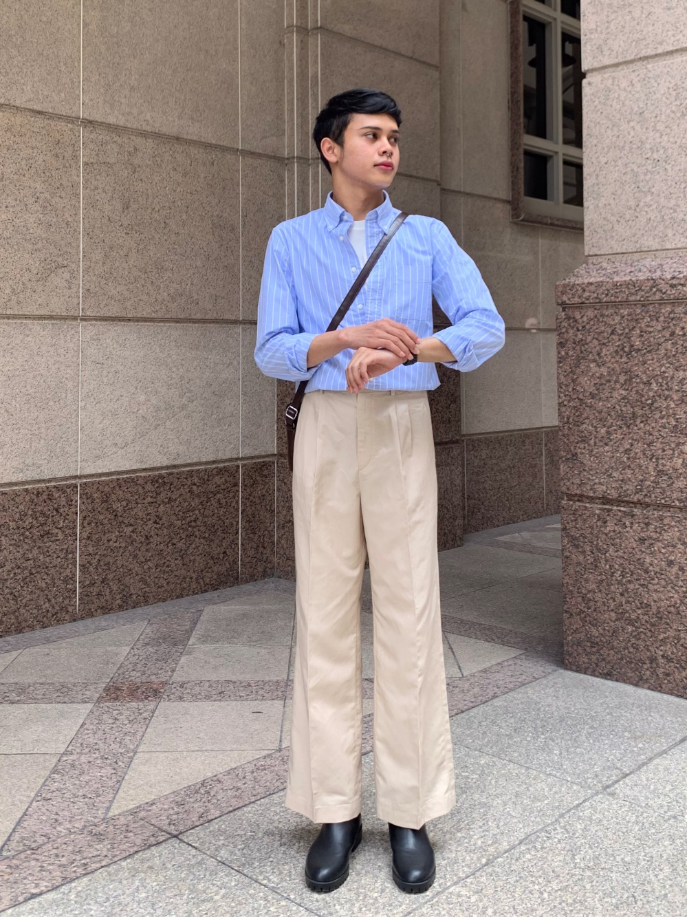 Check styling ideas for「Linen Blend Tucked Wide Pants、AIRism