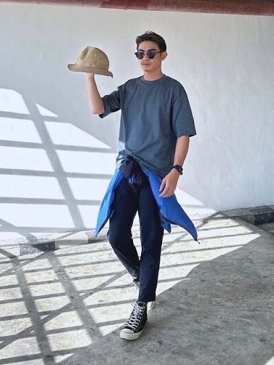 Check styling ideas for「Dry Pique Short Sleeve Polo Shirt、Stretch Selvedge  Slim Fit Jeans」