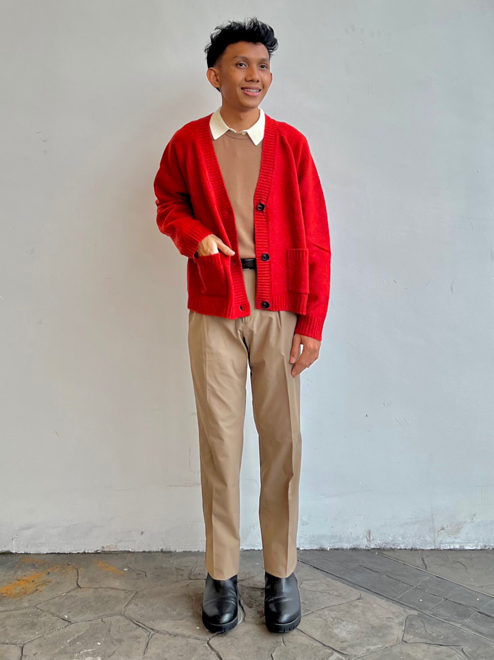 Check styling ideas for「Extra Fine Merino Knitted Long-Sleeve