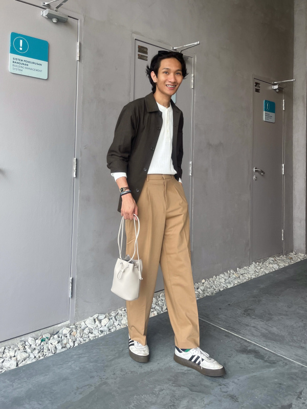 WAFFLE HENLEY NECK LONG SLEEVE T-SHIRT | UNIQLO SG