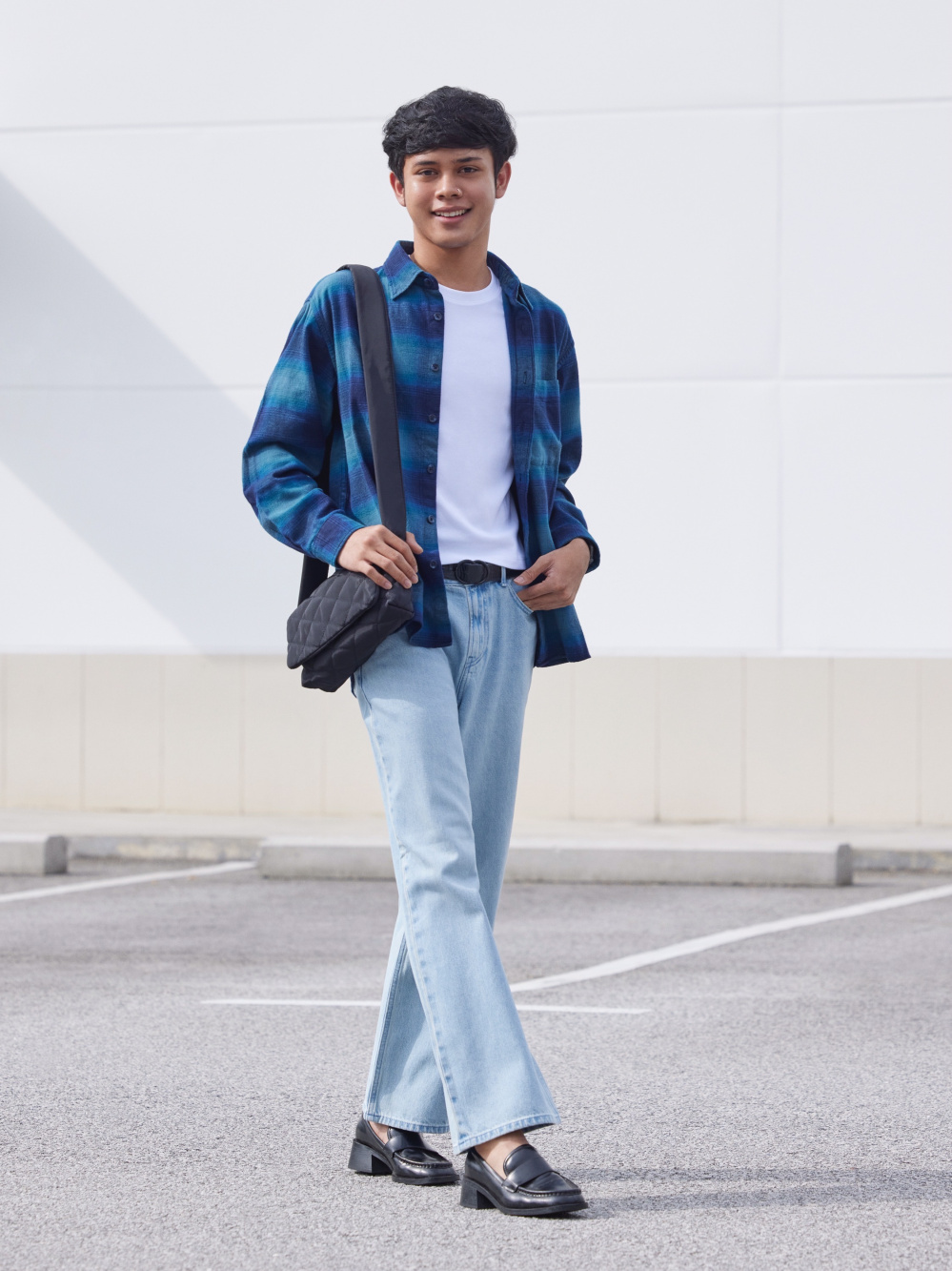 Check styling ideas for「Flannel Checked Long-Sleeve Shirt