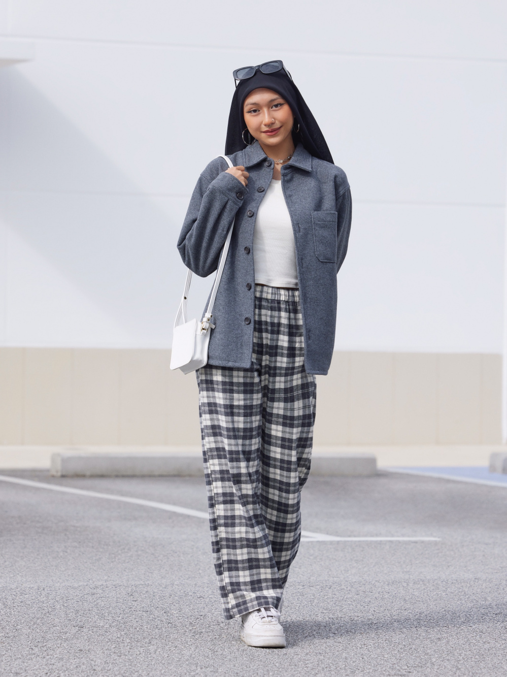 Styling hot sale checkered pants