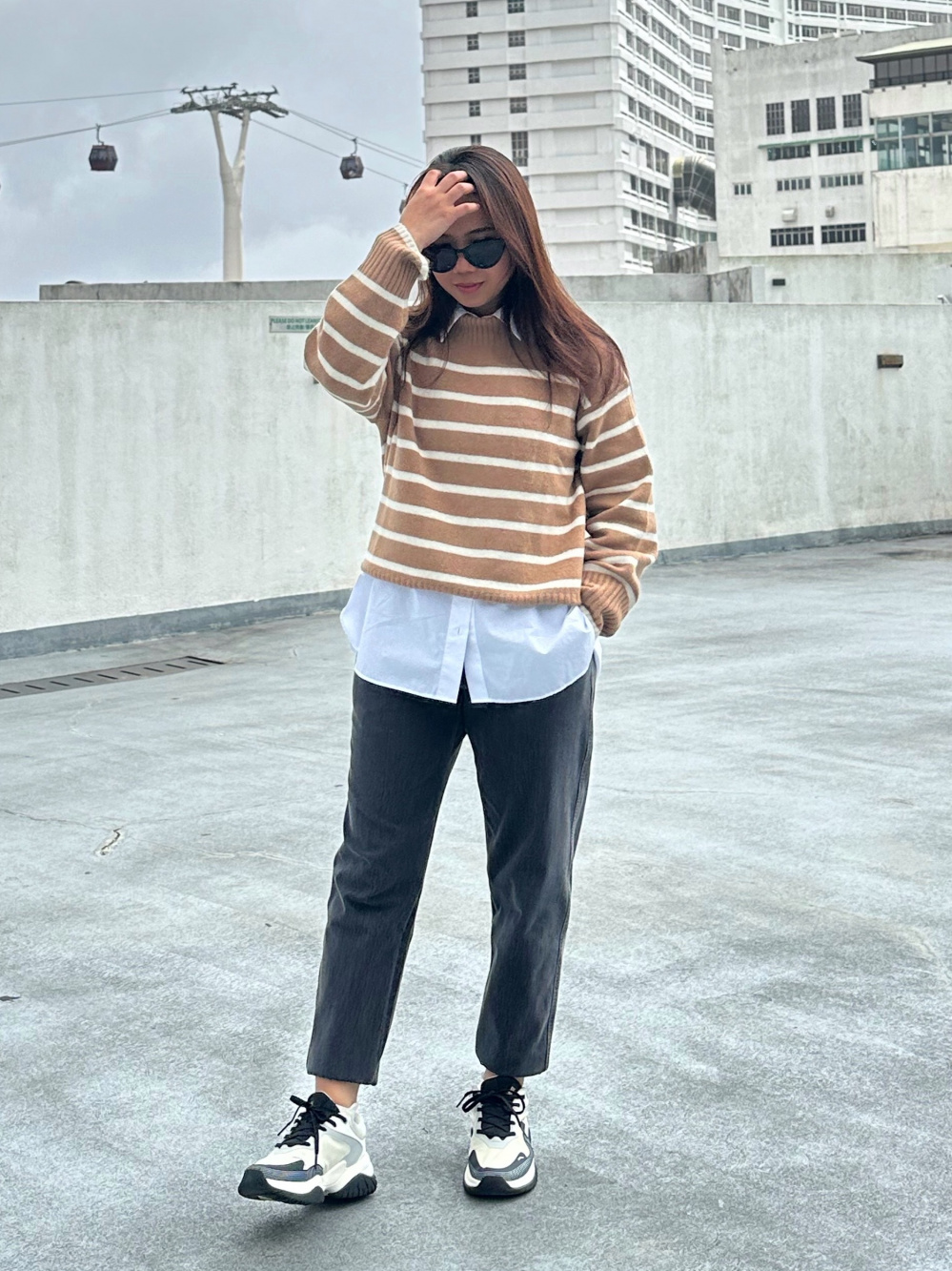 Check styling ideas for「Denim Jersey Tapered Pants」