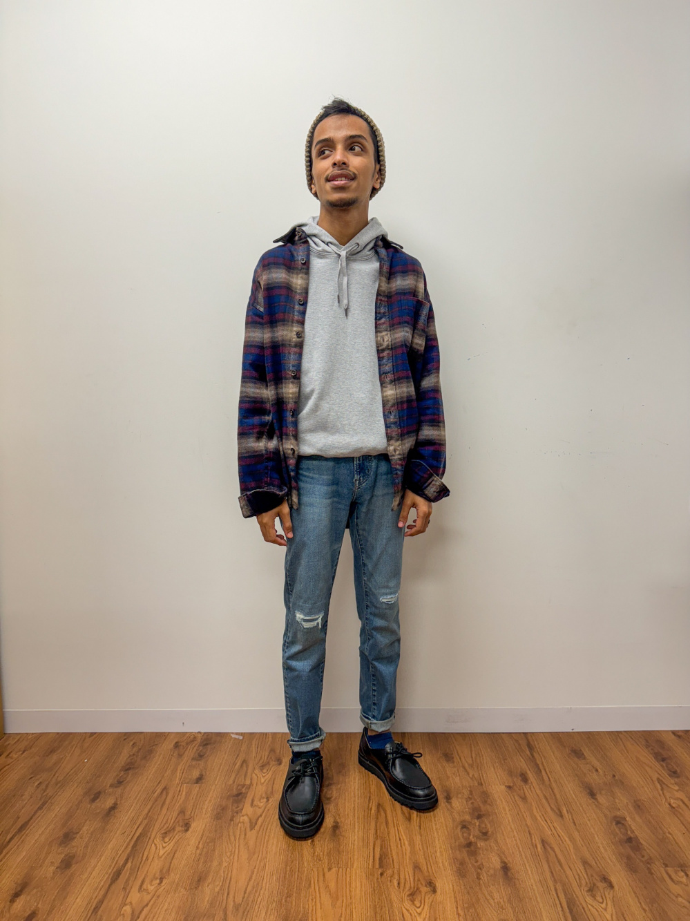 Check styling ideas for「Denim Utility Long Sleeve Over Shirt