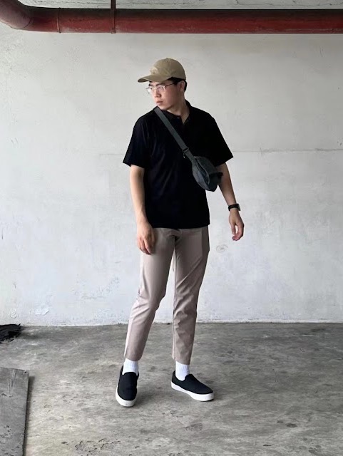 Check styling ideas for「Dry Pique Short Sleeve Polo Shirt、Ultra Stretch  DRY-EX Tapered Pants」