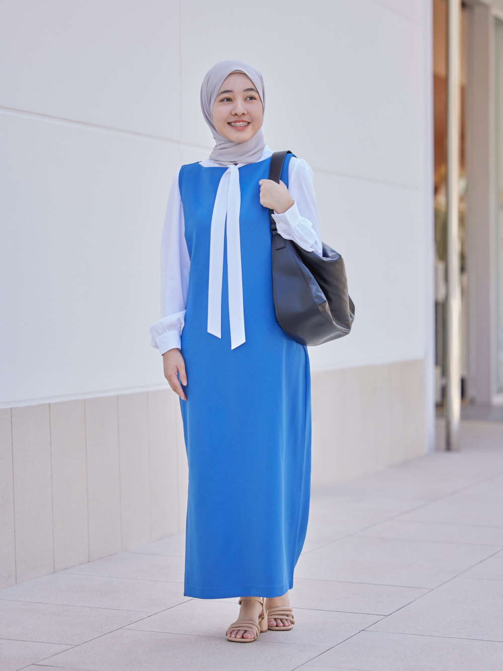 Check styling ideas forCrepe Jersey Sleeveless Dress| UNIQLO ID