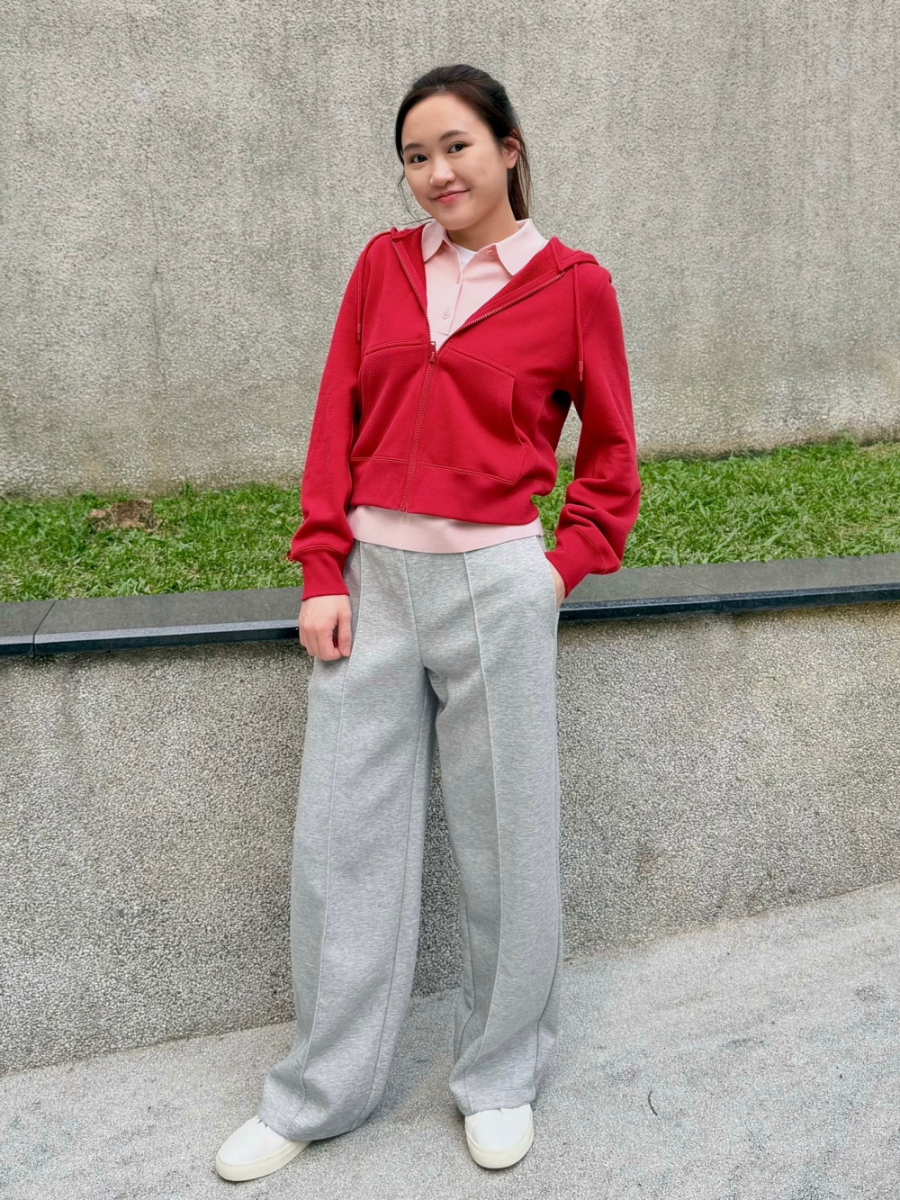 grey dress pants red shirt Maroon slacks outfit men enhancing contours Red Sweater Red Dress Shirt