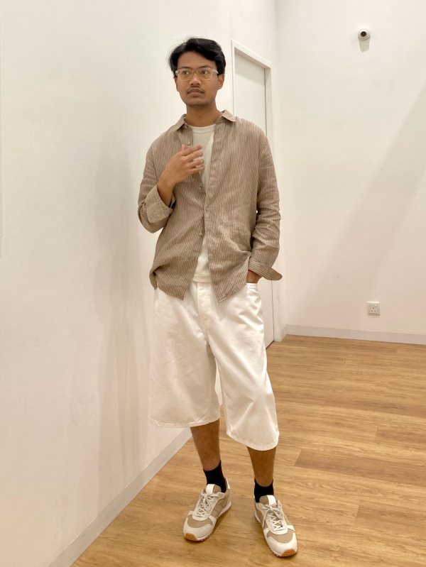 An outfit using Premium Linen Shirt Long Sleeve and Dry Waffle