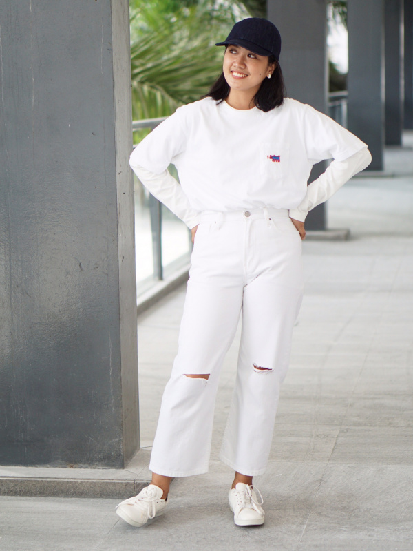 Uniqlo best sale white jeans