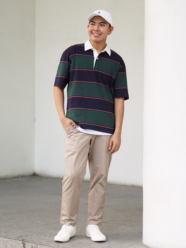 Uniqlo striped outlet polo shirt