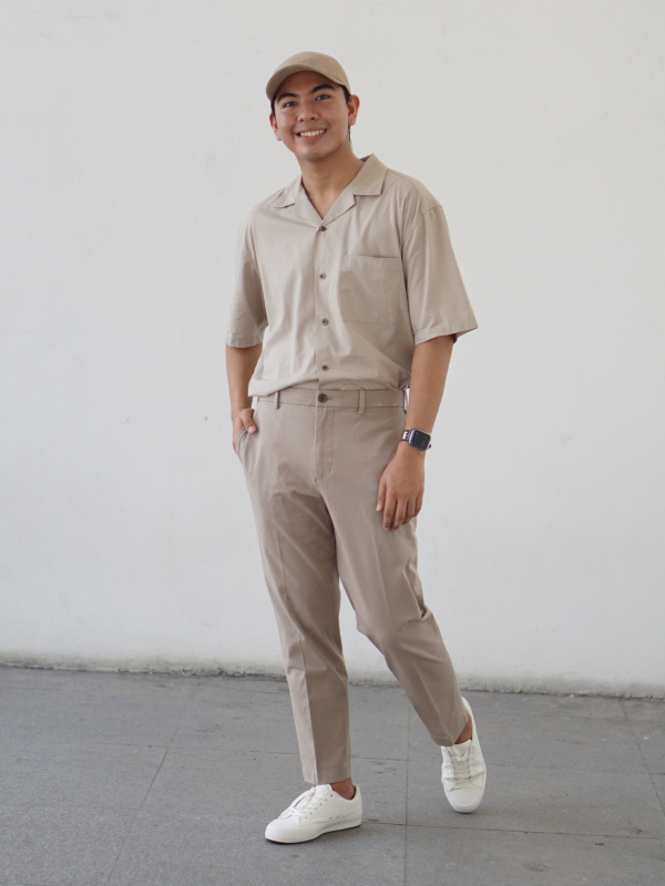 uniqlo open collar shirt