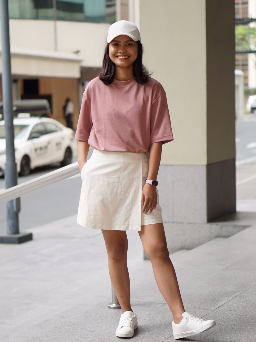 Linen-blend Skort