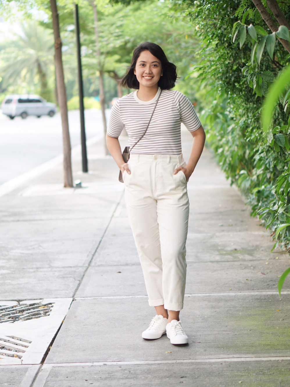 LINEN COTTON TAPERED PANTS