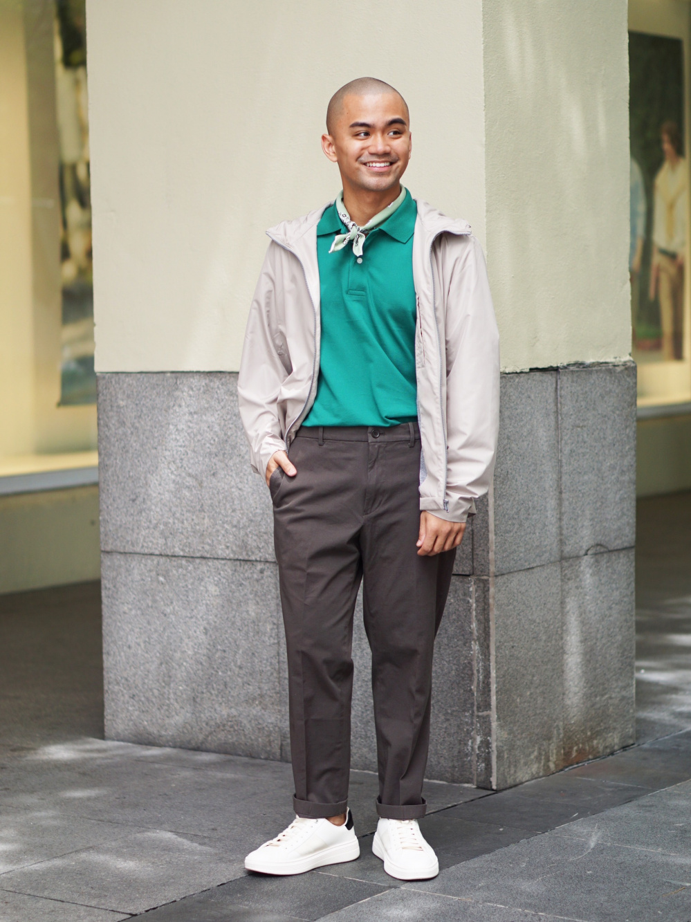 Check styling ideas for「Cable V Neck Vest、Smart Ankle Pants