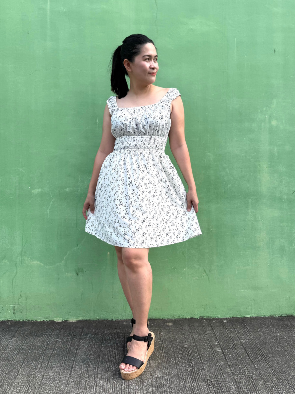 cotton gathered mini dress uniqlo An outfit using and Round Ultra Mini Bag｜UNIQLO PH Color:Royal blue Younrui Women's Plus Size Customizable Midi dress