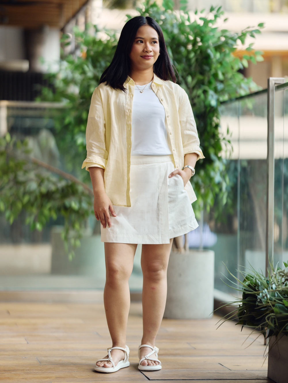 【H】neau linen tops cream kana-linen-boat-neck-top-in-