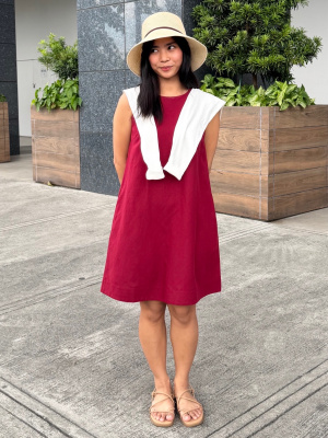 linen dress colorful Boden Women's Erma Drop Waist Linen Dress
