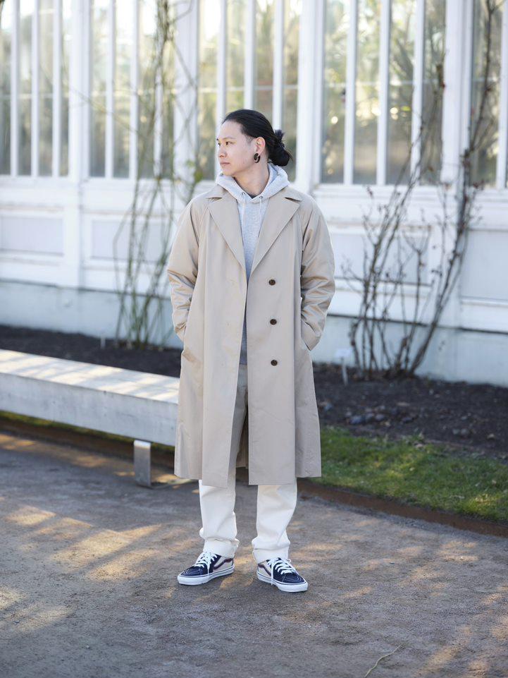 Hoodie and trench outlet coat