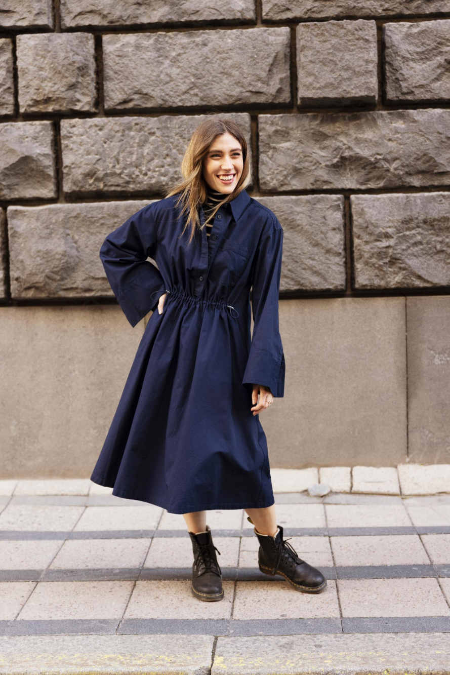 Uniqlo long 2025 sleeve dress