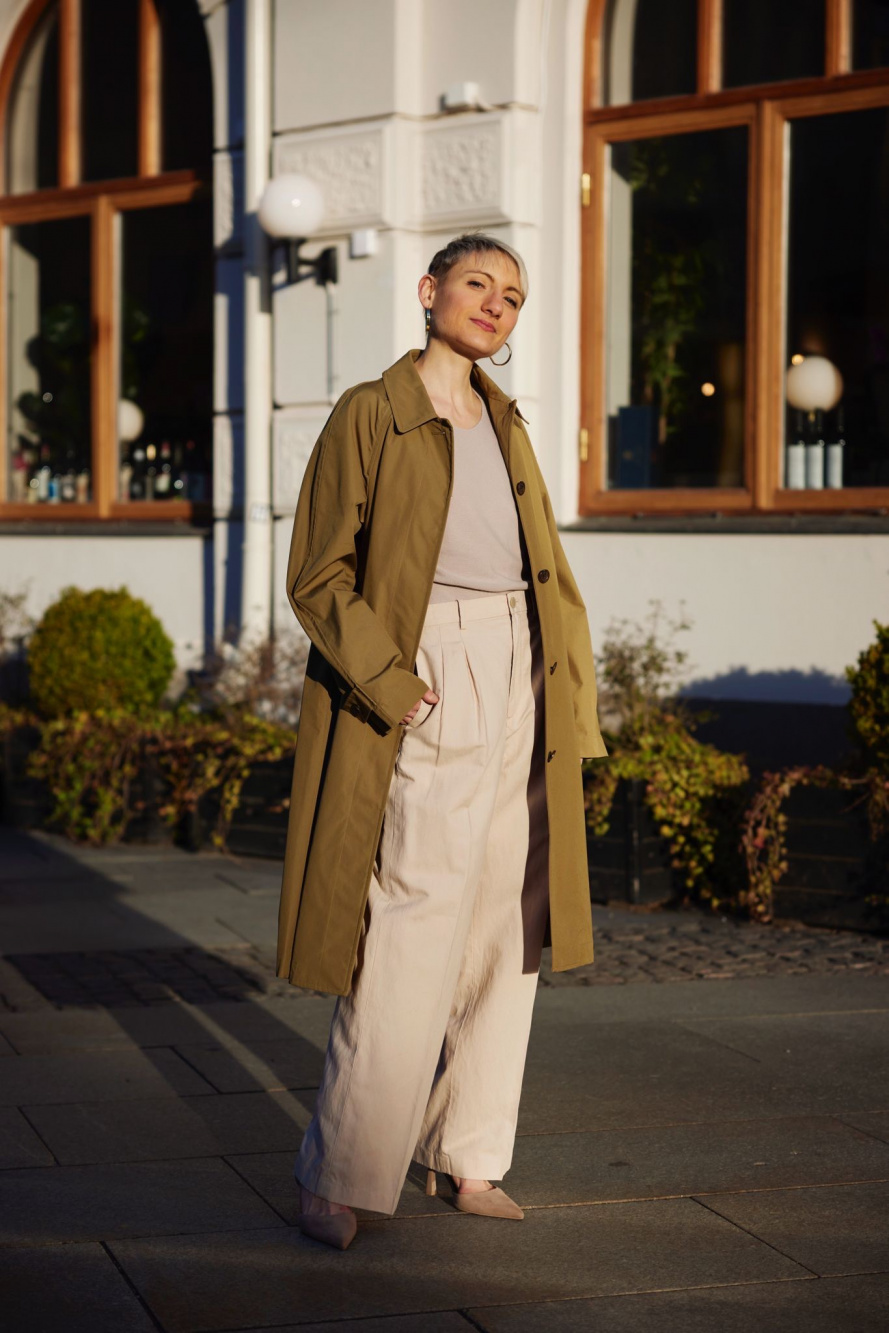 Check styling ideas for Jersey Relaxed Jacket Linen Blend Tucked