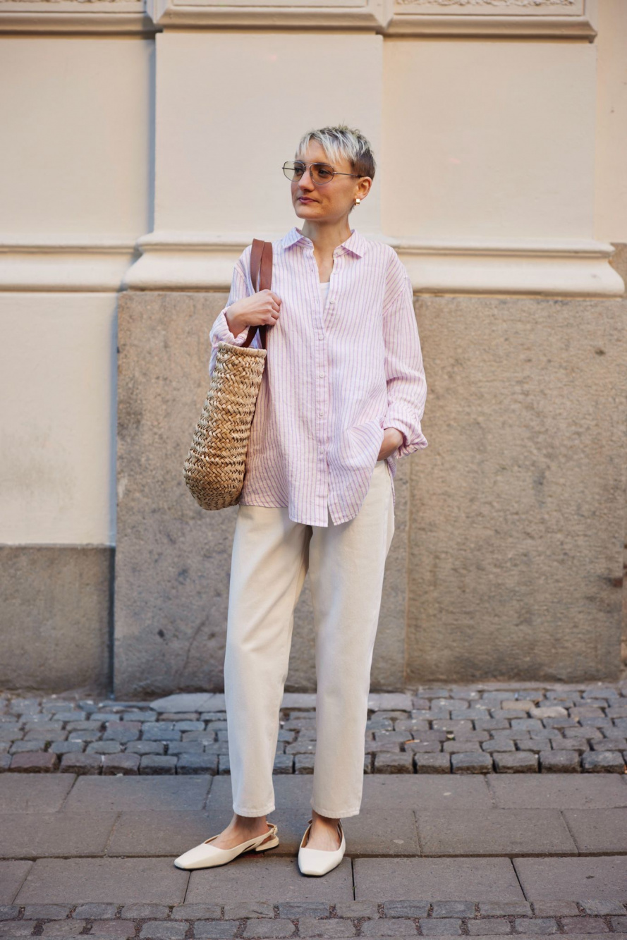 Check styling ideas for「Cropped Skipper Short-Sleeve Polo Shirt