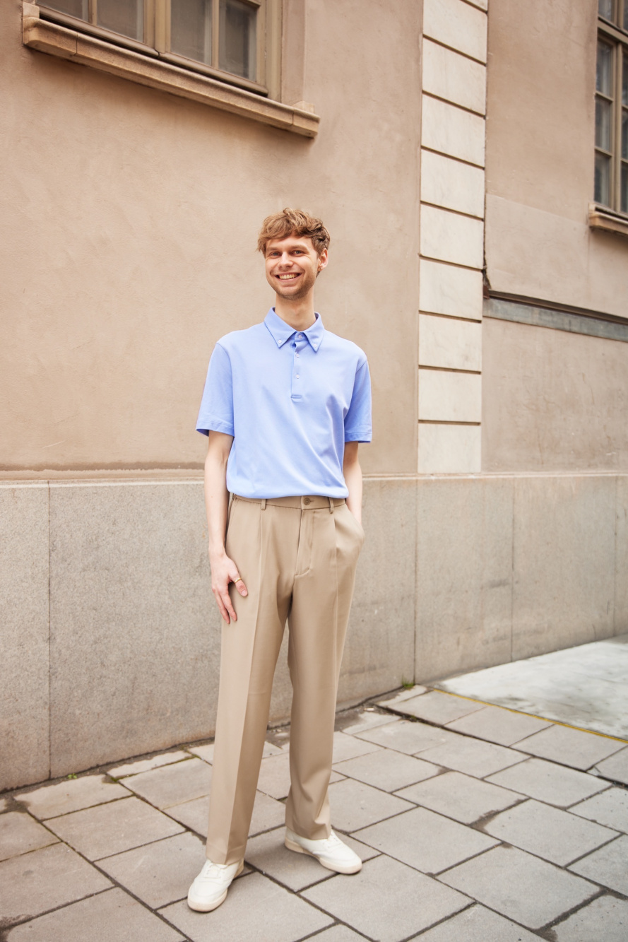 Check styling ideas for「AIRism Pique Short-Sleeve Polo Shirt