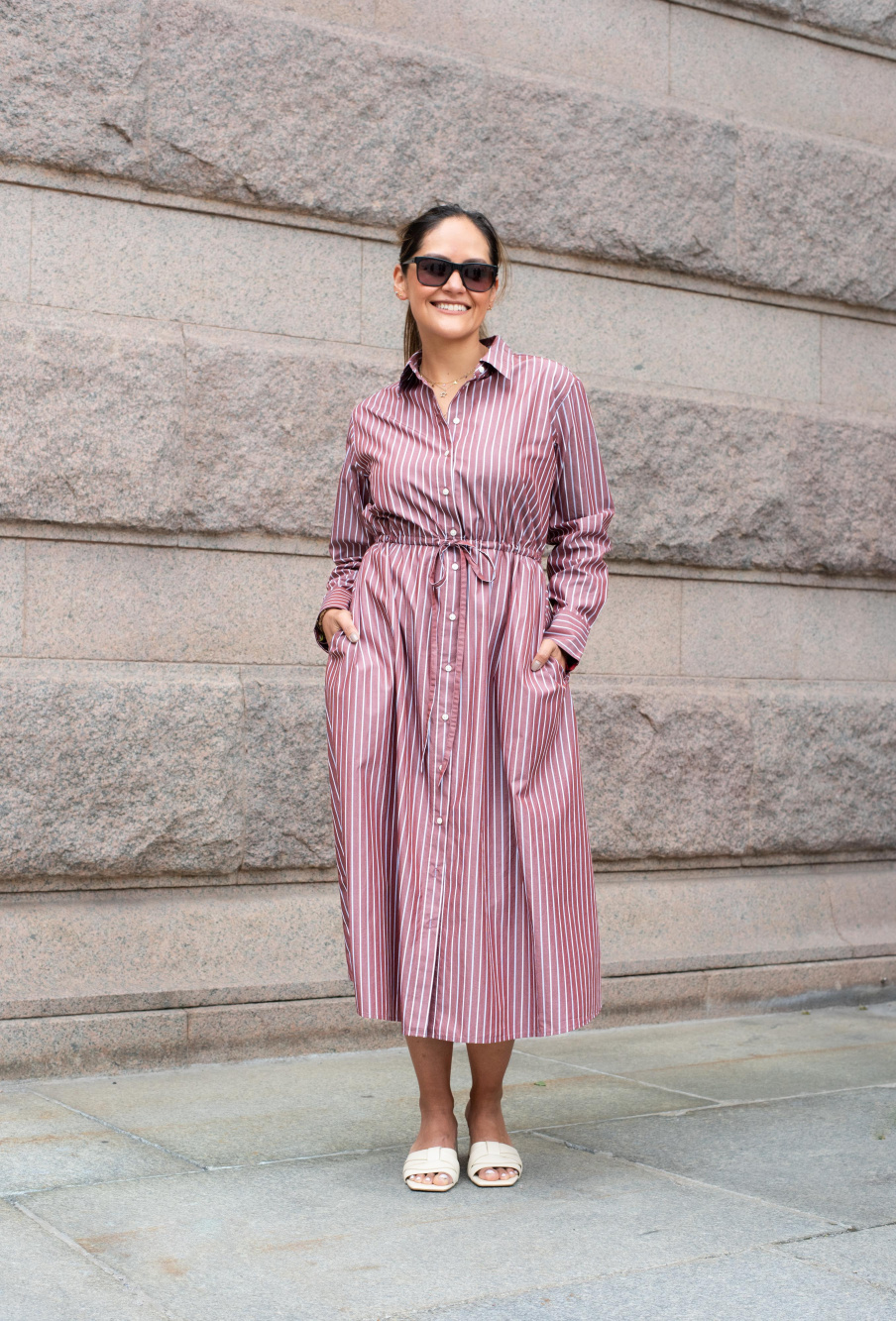 Striped long dress