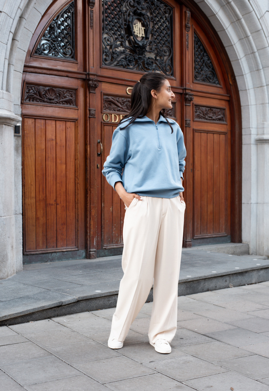 Check styling ideas for「Wide-Fit Pleated Pants」