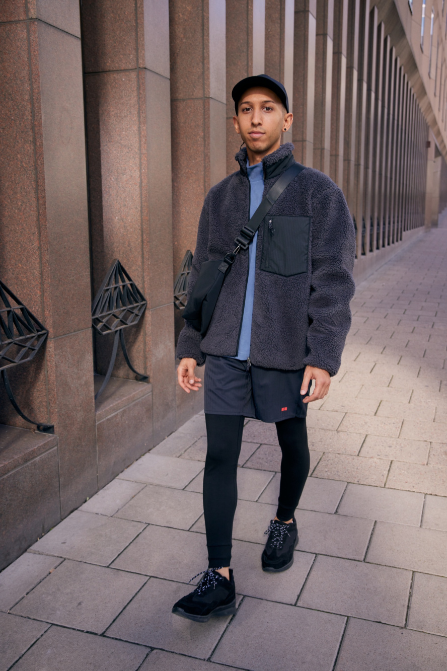 Check styling ideas for「Windproof Outer Fleece Jacket、HEATTECH Pile-Lined  Sweatpants」