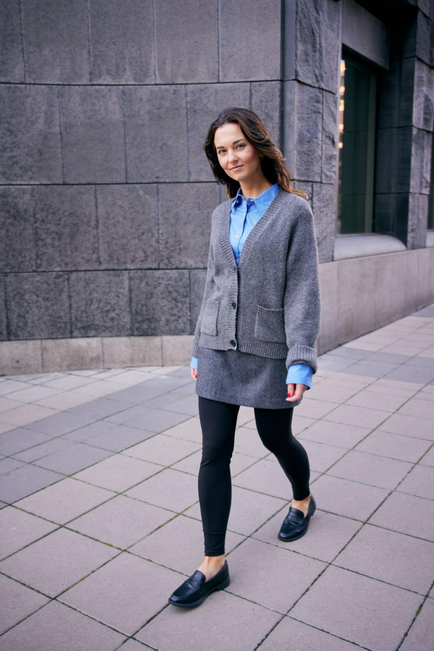 LOW CLASSIC] /☆ 24SS WOOL POCKET MINI SKIRT / MELANGE GREY