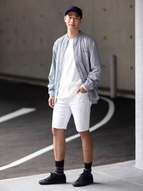 Uniqlo denim cheap shorts mens