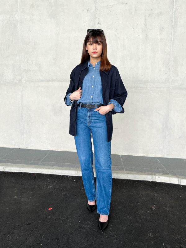 Uniqlo denim best sale work jacket