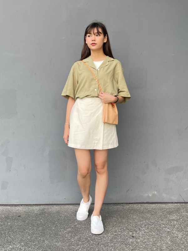 Check styling ideas for「Linen Blend Skort」