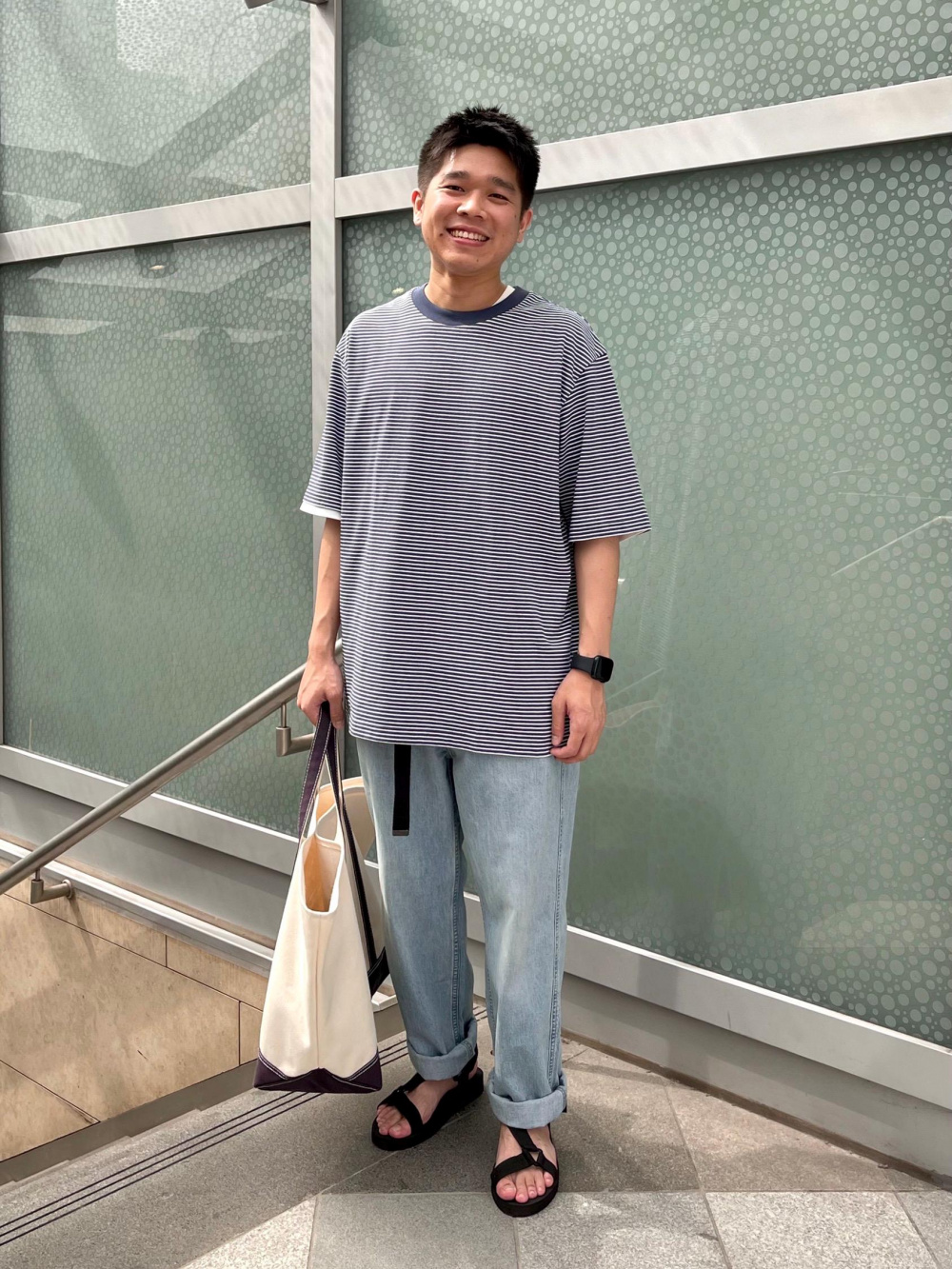 Check styling ideas for「Denim Work Pants、Easy Tape Belt」| UNIQLO ID