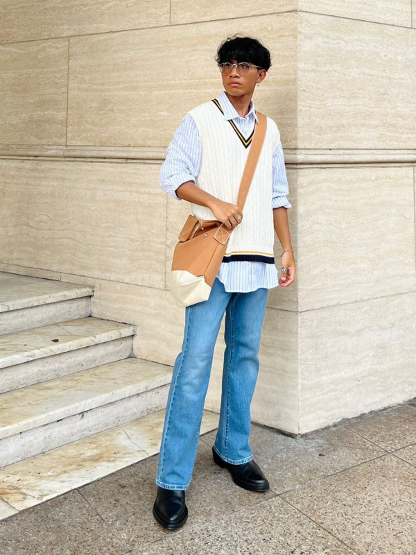 uniqlo cable v neck vest
