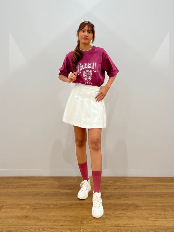 Pink pleated 2024 skirt uniqlo