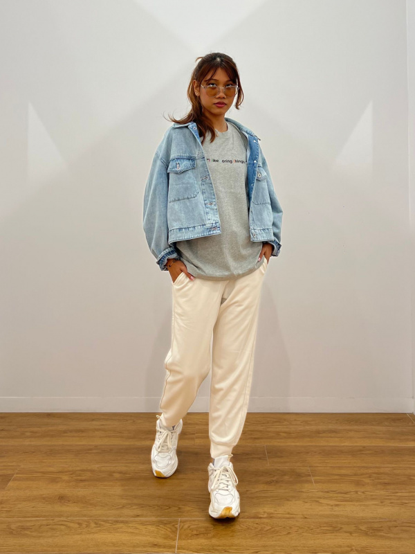 Uniqlo oversized store denim jacket